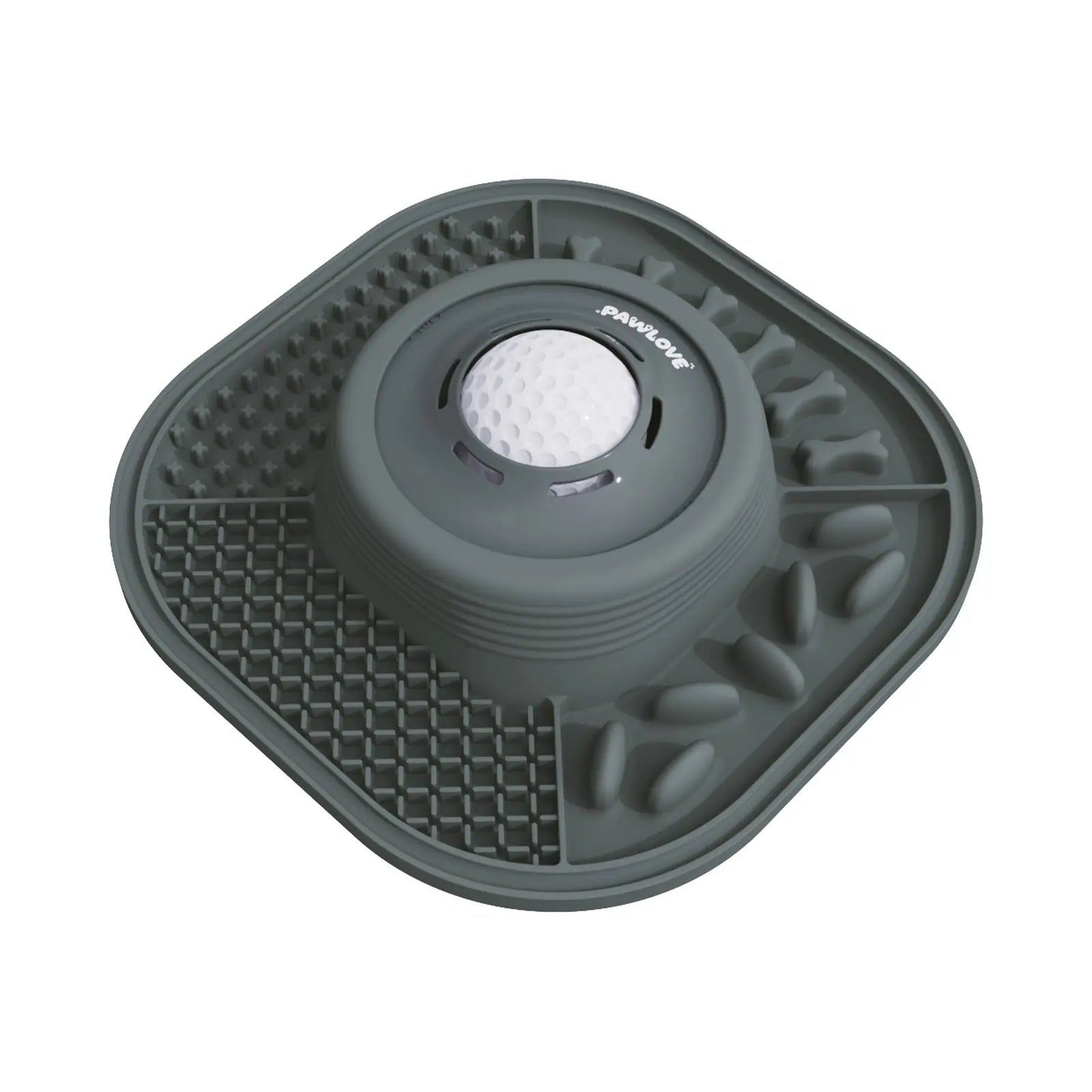 Pawlove Dog Food Slow Feeder Bowl - Ball-In Design Neater Feeder, 3/4 Cup Food-Grade Licking Bowl, Anti-Slip Rubber, Ball Movement Curbs Splash Mess, Bone Broth Ready, Dishwasher Safe, Puppy Anxiety Relief | Pet Feeding Supplies