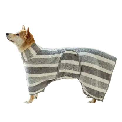 Quick-Drying Dog Bathrobe Ultra-Absorbent Dog Bath Towel Thickened Soft Pet Dog Drying Coat for Pet Lover Bath Accessories