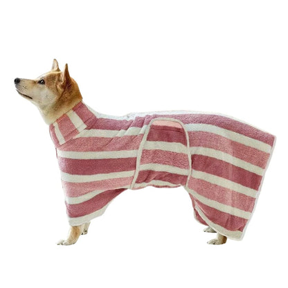 Quick-Drying Dog Bathrobe Ultra-Absorbent Dog Bath Towel Thickened Soft Pet Dog Drying Coat for Pet Lover Bath Accessories