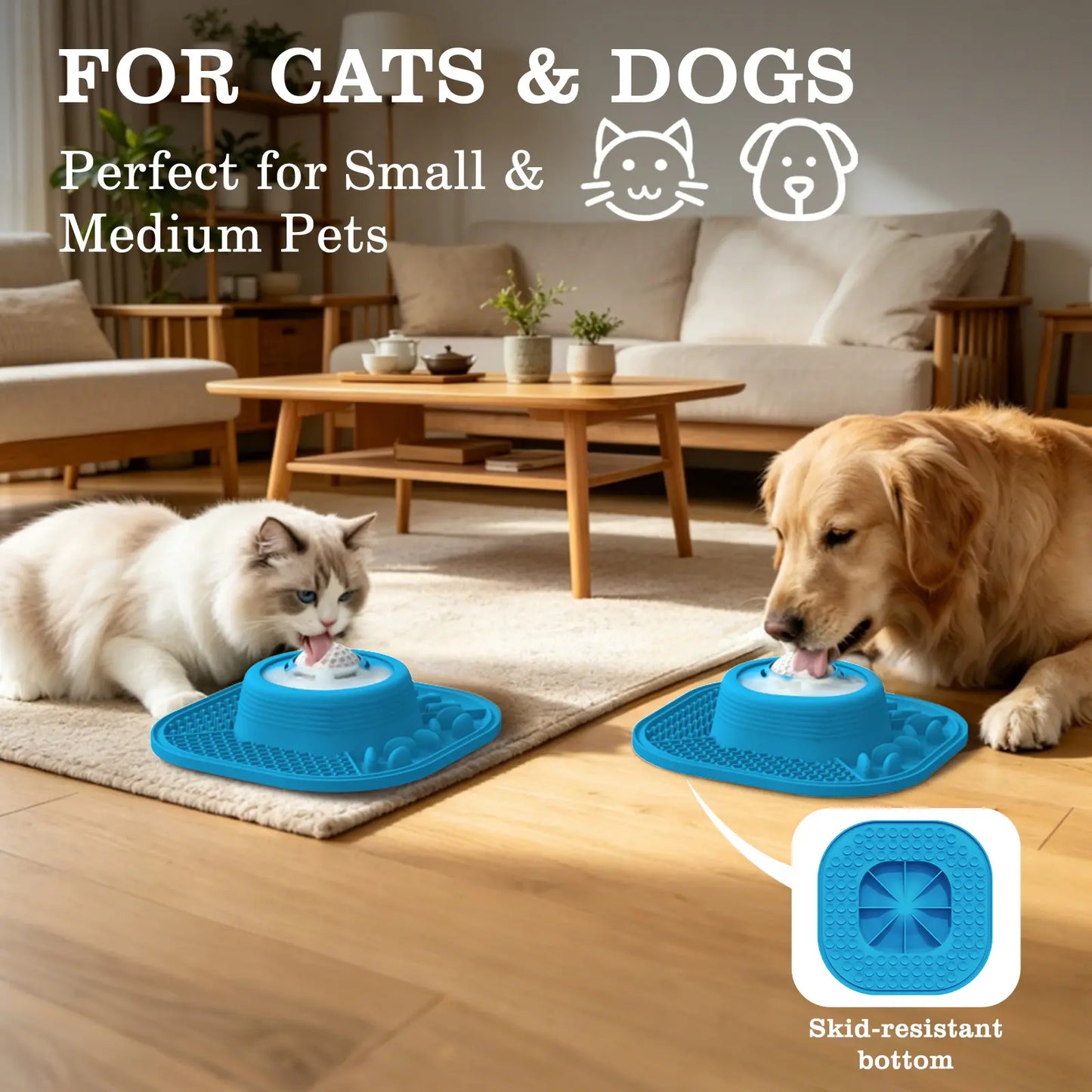 Pawlove Dog Food Slow Feeder Bowl - Ball-In Design Neater Feeder, 3/4 Cup Food-Grade Licking Bowl, Anti-Slip Rubber, Ball Movement Curbs Splash Mess, Bone Broth Ready, Dishwasher Safe, Puppy Anxiety Relief | Pet Feeding Supplies